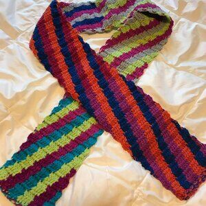 🐻New Handmade Multi-Colored Scarf 6.5"X81"